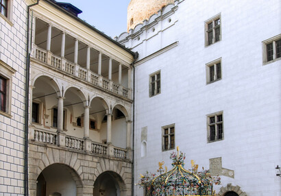 III. nádvoří jindřichohradeckého zámku, severní roh